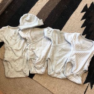 Cloud Island newborn Kimono onesie bundle!